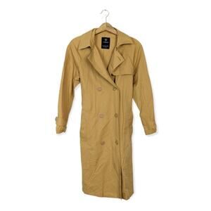 W Closet Mustard Yellow Trench Style Jacket Size S